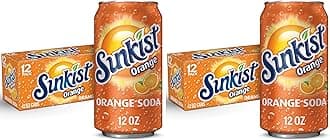 Sunkist Orange Soda, 12 fl. oz. Cans, 12 Pack (Pack of 2)