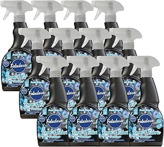 Fabulosa Multi Purpose Room and Fabric Antibacterial Disinfectant and Sanitising Cleaning Spray, 500ml, 12 Pack, Fresh Breeze,Packaging may vary