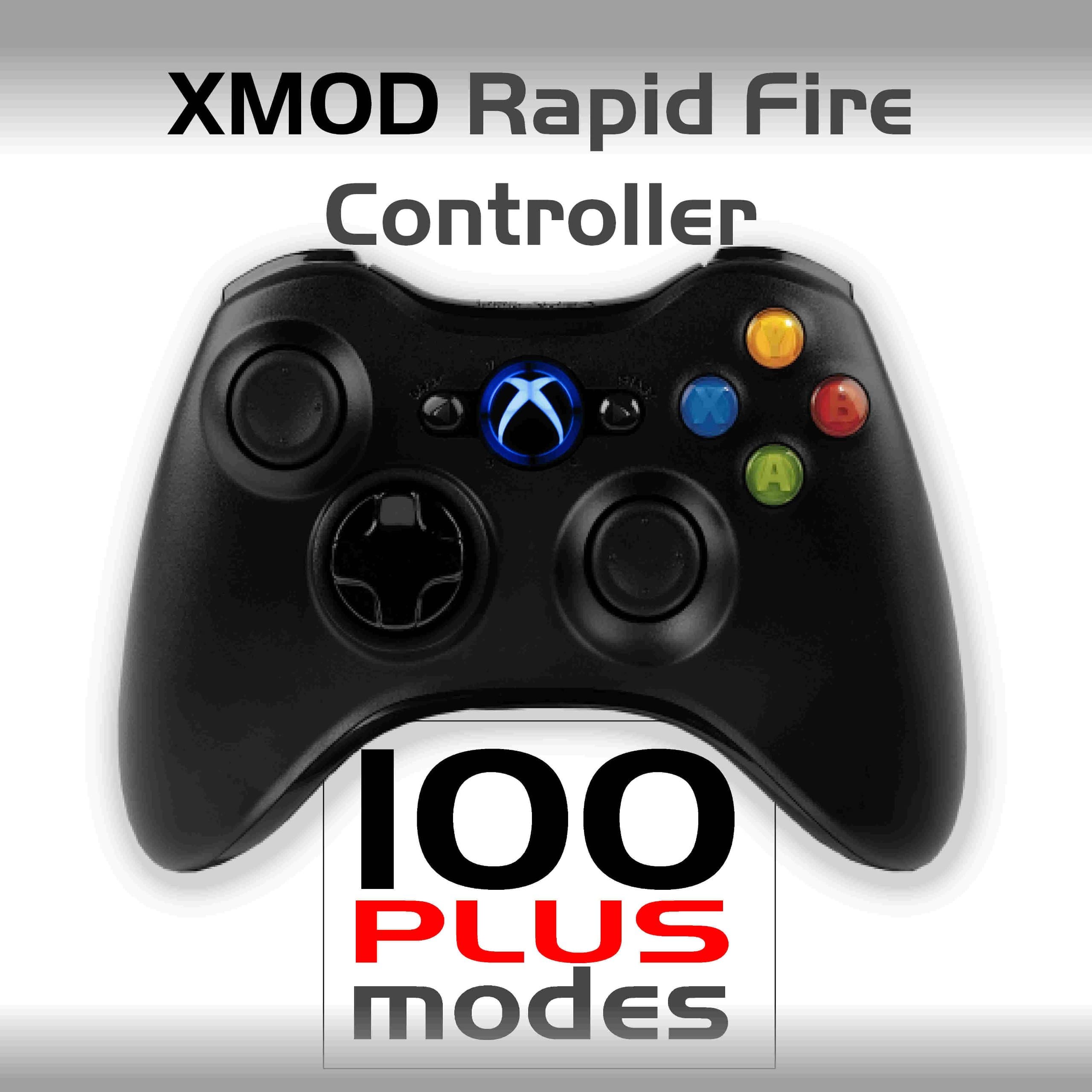 XMOD 100 PLUS MODES - Rapid Fire Mod XBOX 360 Modded Controller - Call of Duty GHOST COD BLACK OPS, ADJUSTABLE, QUICK SCOPE, AKIMBO, BURST, JUMP-DROP SHOT, JITTER - BLUE LEDS
