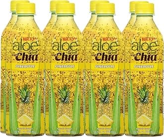 Iberia Aloe Vera Drink With Chia, Mango, 16.9 Fl Oz (Pack of 8)