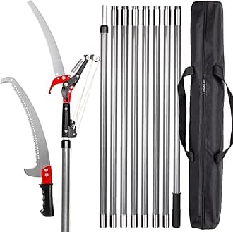 Walensee Pole Saws for Tree Trimming,220-823cm Extendable Tree Pruner,Manual Branch Timmer with Blade and Scissors High Branches Pruning Fiberglass Pole Pruner and Cutter Garden Tool with Storage Bag