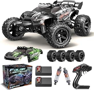1:14 Scale All Terrain RC Cars for Adults & Boys (14323), Max Fast 40+ KPH, 4WD Off-Road RC Truck for Snow & Sand & Mud, 4X4 Waterproof Remote Control Car with 2 Rechargeable Batteries