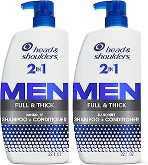 Head and Shoulders Shampoo, Anti Dandruff Treatment and Scalp Care, Full and Thick, 32.1 fl oz, Twin Pack