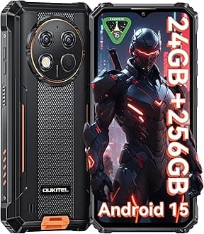 G1 Rugged Smartphone Unlocked - 24+256GB/1TB Android 14 Rugged Cellphones, 6.52” HD Display 48MP Rear Camera 10600mAh Battery IP68/IP69K Waterproof Phone, Dual Sim/NFC/Fingerprint 2025