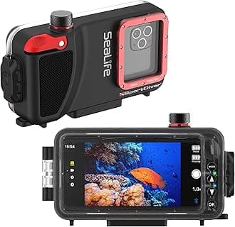 SportDiver Underwater Smartphone Housing – Dive to 130', Waterproof Photography, Easy Camera Controls, with Leak Alarms, Fits Most Phones