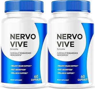 (2 Pack) Nervo Vive Capsules - Official NervoVive Premium Formula Supplement Pills, Advanced Support Formula for Overall Health & Wellness, All Natural Vive Nervo Review, 120 Capsules for 2 Months