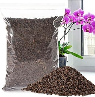 Sukh Orchid bark Planting Soil - 6-9MM Orchid Potting Mix Horticultural Cypress Mulch Horticulture Dryad Pine bark Natural Wood Chips Soil Cover for Garden Mulch Orchid Medium Indoor Plants 10OZ