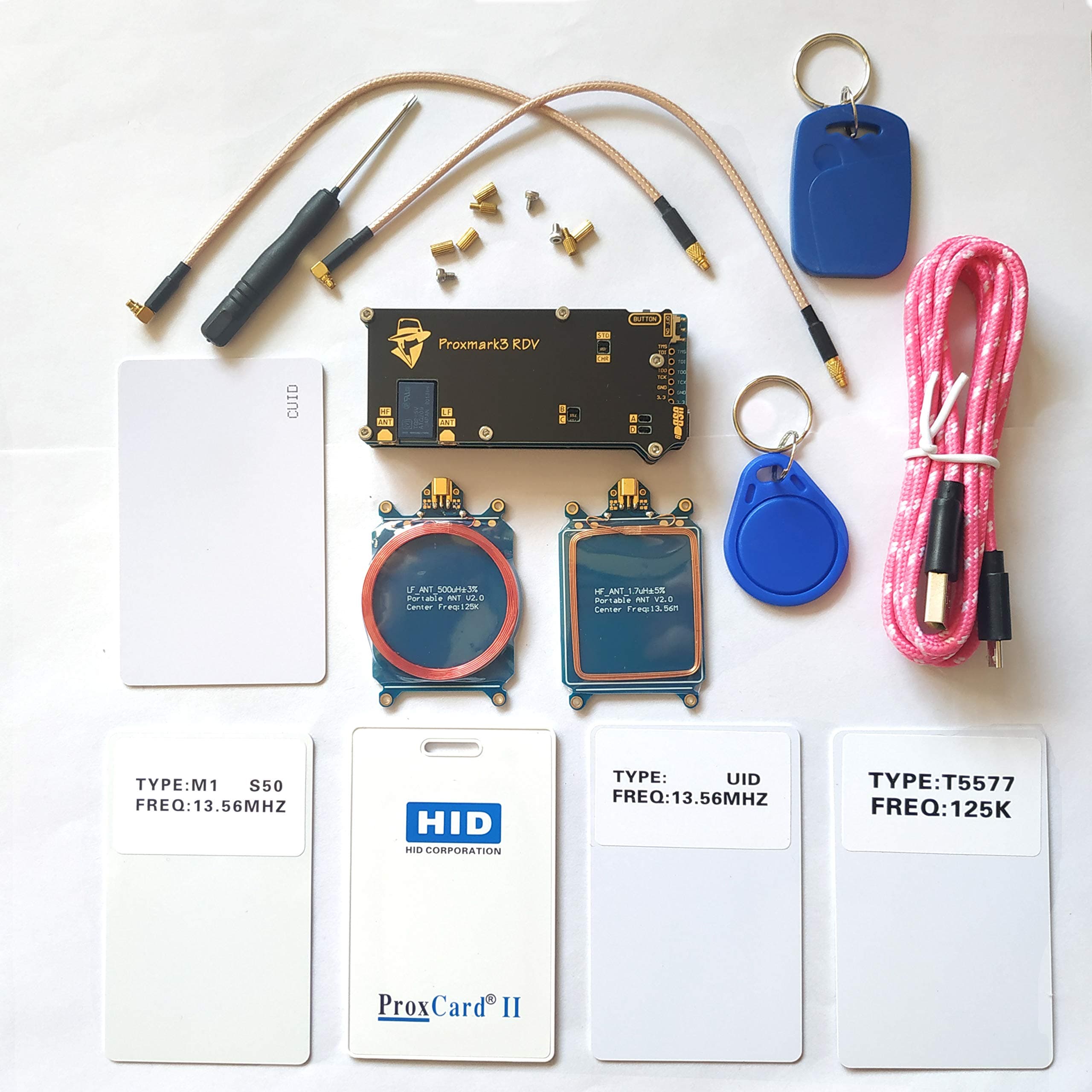 Proxmark3 RDV2 ELECHOUSE DEV Kits RFID Cloner Duplicator Reader Writer UID T5577 NFC Copier Proxmark 3 Clone Crack