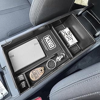 Center Console Organizer Compatible with 2021 2022 2023 2024 2025 2026 Kia K5 DL3 GT Line Interior Accessories, ABS Insert Tray Armrest Storage Box, Black