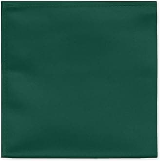 Jacob Alexander Solid Color Pure Men's Pocket Square Handkerchief Hanky for Formal Events Wedding Business - Forest Green