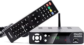 FULL HD Built in WiFi Freeview Set Top Box Receiver Digi Box Digital TV Terrestrial Tuner USB HD Recorder HDMI or SCART Connections 7x Buton Black
