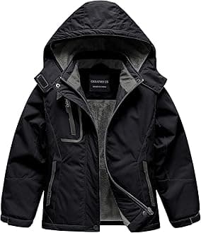 CREATMO US Girl's Waterproof Ski Jacket Warm Winter Snow Coat Windproof Snowboarding Rain Jacket