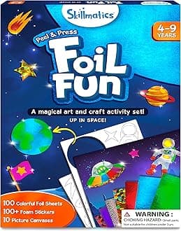 Foil Fun - Space, No Mess Art for Kids, Craft Kits & Supplies, DIY Creative Activity, Travel Toys, Gifts for Boys & Girls Ages 4, 5, 6, 7, 8, 9