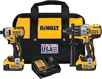 DEWALT DCK299M2 20V MAX XR Lithium Ion Brushless Premium Hammerdrill & Impact Driver Combo Kit, 4.0 Ah by DEWALT