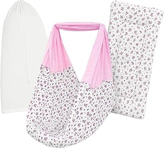 Baby Swing Cradle Set | (3 in 1) Hanging Cradle Cloth, Removable Bed, and Mosquito Net | Up to 15 kg | CRA-Emily Pink