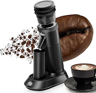 G5 Single-Dose Espresso Grinder with Conical Burr, Magnetic Dosing Cup, Metal Housing, Dual-Speed Adjustment, 36-Step Micro Grind Settings - for Espresso Moka Pots & Drip Coffee (Graphite)