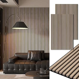 Art3d 2 Panel Wall Sound Absorption Panel Wood Wood Sound Absorbing Material Soundproofing Panels - Living Room, Bedroom, TV Background Wall, Office - 122x60 CM, Model Number 511PE