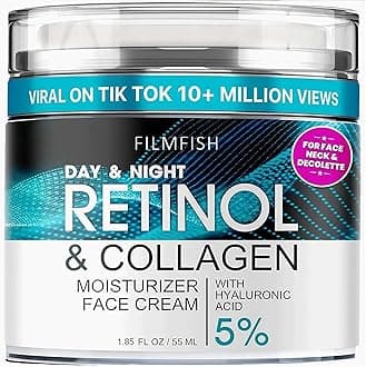 Day & Night Retinol Cream for Face - 55 ml丨1% Retinol, 2% Collagen, 5% Hyaluronic Acid丨Anti-Aging & Wrinkle Reduction, Deep Hydration & Enhanced Elasticity丨For Men & Women