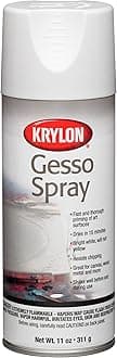 Krylon Gesso Spray Paint Primer, 11 oz, Bright White