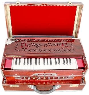 3 3/4 Octave 9 Scale Changer (with Coupler) Box Harmonium with 3 set of Classic Reeds of Ratilal - Jibonlal