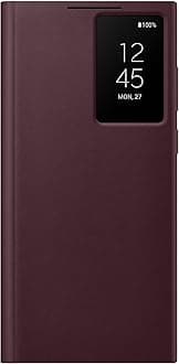 Samsung Official S22 Ultra Smart Clear View Cover Burgundy