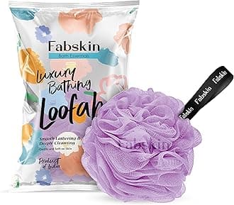 FABSKIN Loofah for Bathing | Bath Shower Loofah Sponge Scrubber Exfoliator for Women and Men | Bathing Sponge | Body Wash Scrub for Bathing | Bath Scrubber For Body (PURPLE)