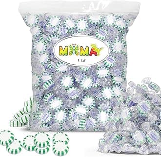 Starlight Sugar Free Spearmint Candy - 1 lb Individually Wrapped Buk Candy Spearmint Mints - Hard Mints Bag for Mima's Memorial Day Mega Sale, Valentines Day, Parties and Holiday Gatherings