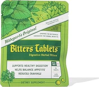 Hildegard's Original Bitters Tablets: Herbal Remedy for Fasting Support, Kidney Liver Cleanse Detox & Repair, Heartburn, & Digestion Supplements