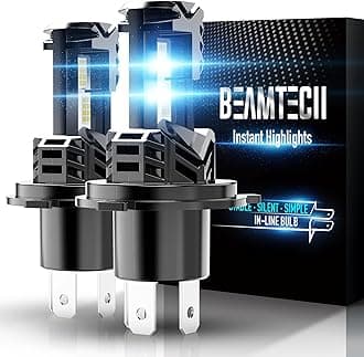 H4 Bulb, Fanless In Line 9003 Fog Light Bulb 6500K Xenon White Fog Light Of 2