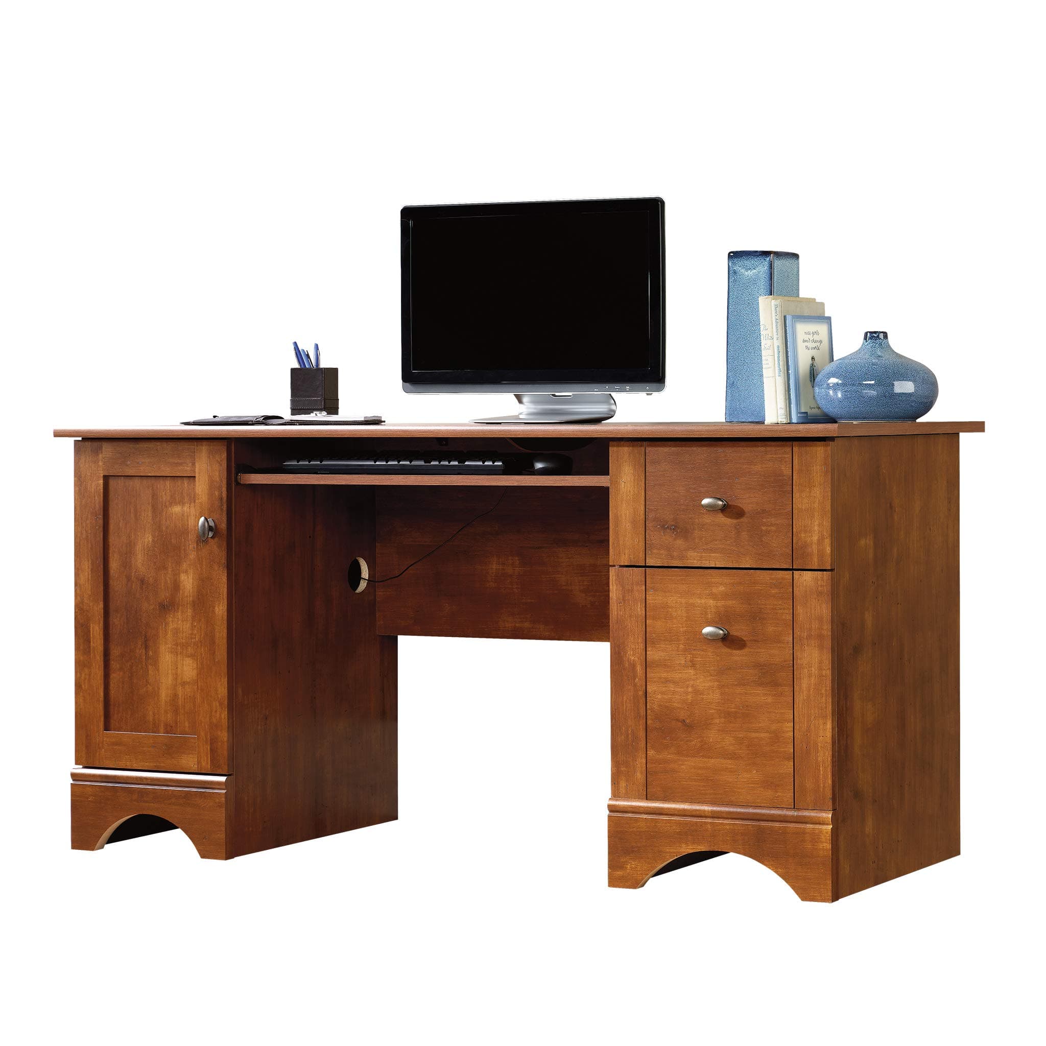 Select Engineered Wood Computer Desk in Brushed Maple