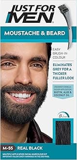 Color Gel Mustache & Beard M-55 Real Black, 1 Count