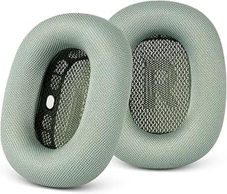 GEVO Upgraded Ear Cushions Replacement Earpads for Apple AirPods Max Headphones, Mesh Fabric Ear Pads Ear Covers Cups with Memory Foam and Magnet for AirPods Max (Green)