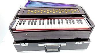 Harmonium 2 line Reed (Bass + Male) 42 keys Folding Portable Harmonium with Coupler and high sound quality