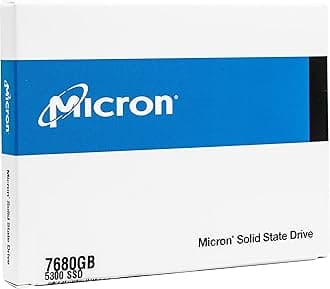 Micron 5300 PRO 7.68TB 3D NAND 2.5 Inch SATA Internal Solid State Drive Self-encrypting (SED) TCG Opal - MTFDDAK7T6TDS-1AW16ABYY
