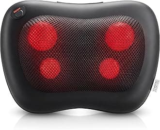 Comfort Supplies Back Massager, Neck Massage, Shiatsu Pillow with Heat, Deep Tissue Kneading Massager for Neck, Back, Shoulder, Legs, Electric, Muscle Pain Relax, Gifts for Women Men Mum Dad Him Her