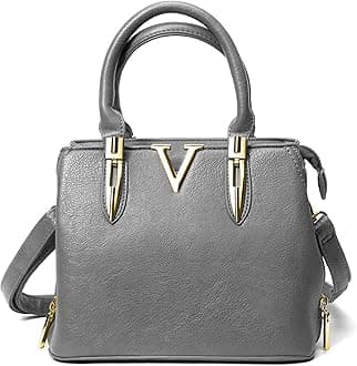 Classic Designer Bags - Metallic Accent Shoulder & Top Handle Handbags, Vegan Leather Options