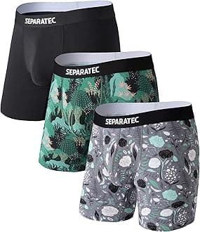 Mens Underwear with Pouch Moisture Wicking Dual Pouch Boxer Briefs Breathable Cool Rayon from Bamboo Underwear Men