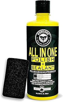 Foxcare All in One Polish + Sealant 500ml | Car & Bike Scratch Remover Polish | Dashboard, Plastic & Fibre Restorer | High Gloss Shine & Paint Protection Coating