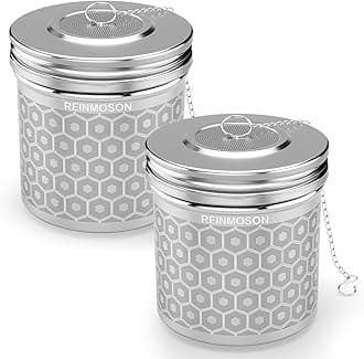 Reinmoson 2 Pack Extra Large Tea Infuser for Loose Tea & Spice Infuser for Cooking, Extra Fine Mesh Large Tea Strainers for Loose Tea, 304 Stainless Steel Loose Leaf Tea Steeper