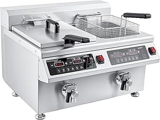 24L Induction Fryer with Timer and Oil Drain