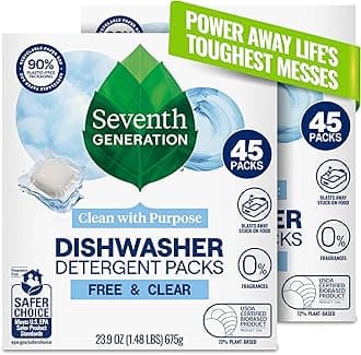 Natural Dishwasher Detergent Packs, 90 Count
