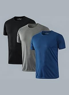 3/5 Pack Running Shirts Men Sport Tops Dry Fit Gym Wicking Athletic T Shirts Breathable Cool Workout Shirts