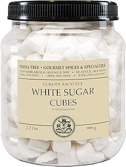 India Tree White European-Style Sugar Cubes, 2.2 Pound