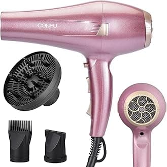 CONFUHair Dryer, Professional Ionic Salon Blow Dryer with Diffuser for Women and Men, 5X Fast Drying, Powerful and Quiet Hair Blow Dryer for Fast & Easy Styling (1875 Watts)