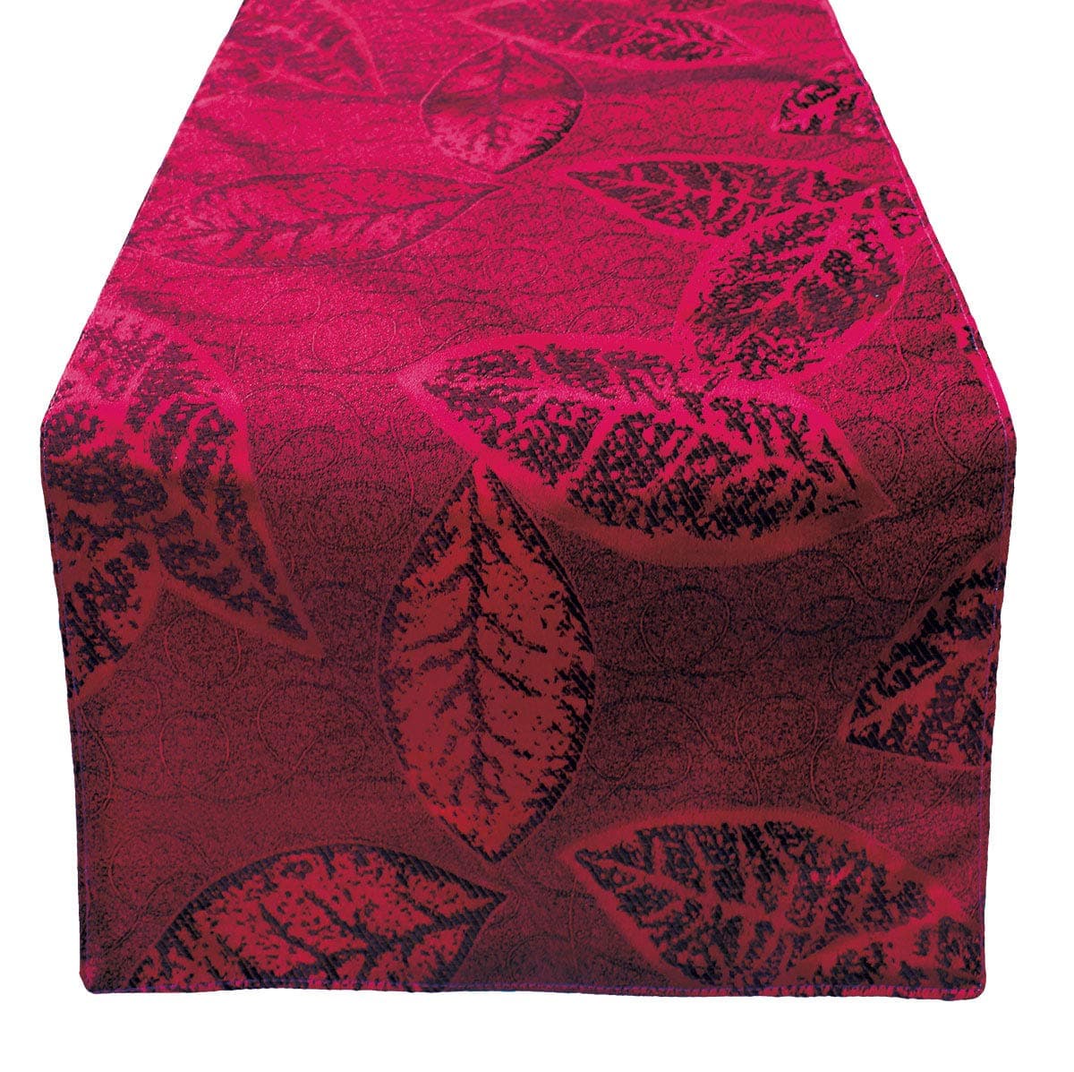 Red Table Runners 72 Inch Valentines Day Table Runner Polyester Fancy Leaf Design Elegant Holiday Party Decoration / Fall Dining / Thanksgiving Dinner (Burgundy / Maroon) 13 x 72 Inches Discount Sale