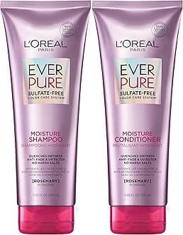 L’Oréal Paris EverPure Moisture Sulfate Free Shampoo and Conditioner with Rosemary Botanical, for Dry Hair, Color Treated Hair, 1 kit