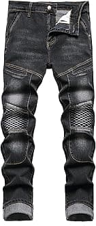 JUNBAOSS Men's Slim Fit Stretch Jeans Ripped Skinny Jeans for Men, Distressed Straight Leg Fashion Comfort Flex Waist Pants