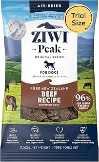 ZIWI Peak Air-Dried Dog Food – Beef - All Natural, High Protein, Grain Free, Limited Ingredient w/Superfoods (3.5oz)