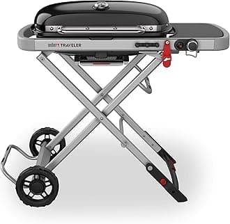 Weber Traveller Portable Gas Grill, Black (Butane)
