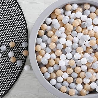 GOGOSO Ball Pit Balls for Toddlers Kids Plastic Balls for Ball-Pit Playpen Pool Baby Pastel Party Decor Fun Shaped Star Bulk 50 100 200 500 1000 Count